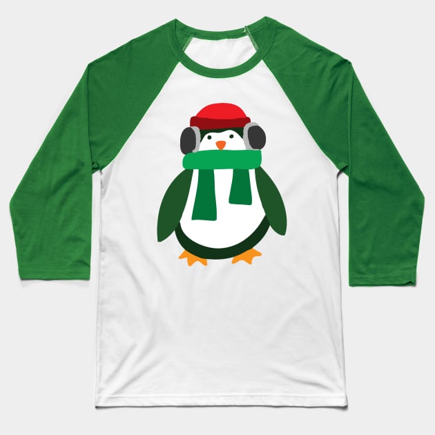 Snow Penguin Baseball T-Shirt by saradaboru